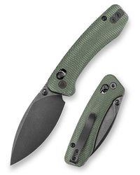 Koala-G Crossbar Lock EDC Folding Pocket Knife,2.56'' N690 Steel Blade, Micarta Handle, Green