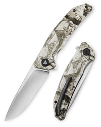 Phoenix-3D Liner Lock Folding Pocket Knife 3.7'' N690 Steel Blade, 3D Printing Patterns G10 Handle