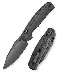 Hornet-CG Axis Lock EDC Folding Pocket Knife,3.34" 14C28N Steel Blade,Carbon Fiber style G10 Handle