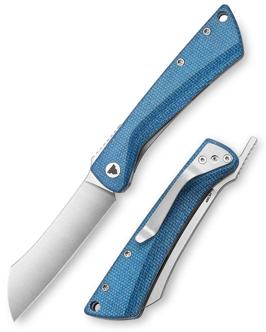 Norma-04L Higonokami Pocket Knife,3.3" 14C28N Steel,Micarta Handle