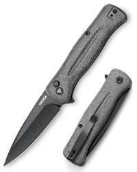 Кнопковий замок Dor-04Ba, сталь 14C28N, 3,66 дюйма, ручка з мікарти