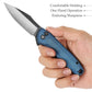 Antliae-04LMB Button Lock Folding Pocket Knife,3.26" 14C28N Steel,Micarta Handle
