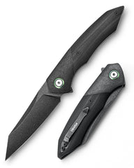 Vul-03B Liner Lock,3.5'' 10Cr Steel Blade,Steel Bolster & G10 Handle