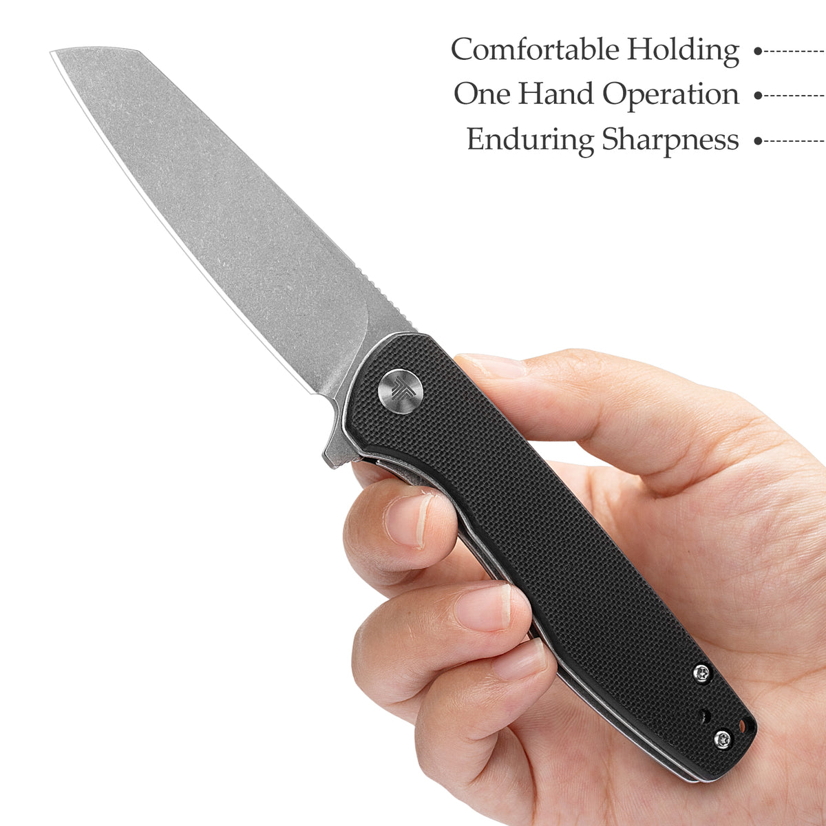 Dickybird-BG Liner Lock EDC Folding Pocket Knife 2.99'' 14C28N Steel Blade,G10 Handle