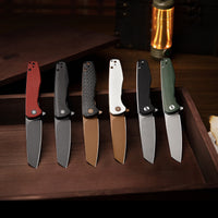 Dickybird-BG Liner Lock EDC Folding Pocket Knife 2.99'' 14C28N Steel Blade,G10 Handle