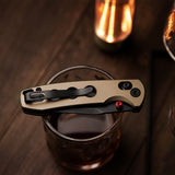 Butterfly Ultra-B Crossbar Lock EDC Folding Pocket Knife,2.99'' M390 Steel Blade,Titanium Handle