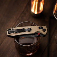 Butterfly Ultra-B Crossbar Lock EDC Folding Pocket Knife,2.99'' M390 Steel Blade,Titanium Handle