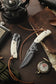 Puppis-02W Liner Lock，3.5'' 67 Layesrs Damascus Steel Blade，Steel Bolster & Bone Handle