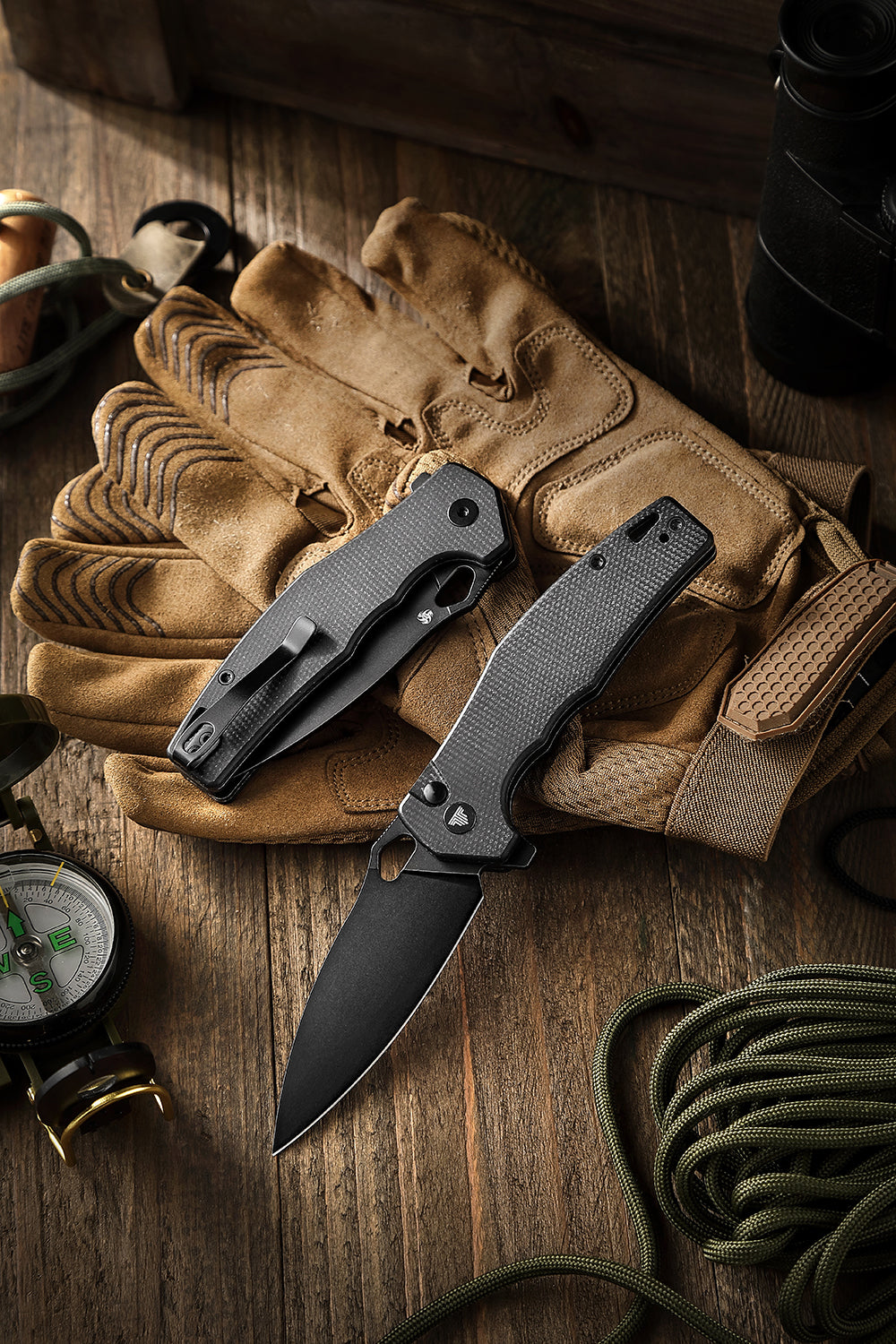 Corvus-04B,Button Lock Pocket Folding Knfe,3.16'' 14C28N Steel