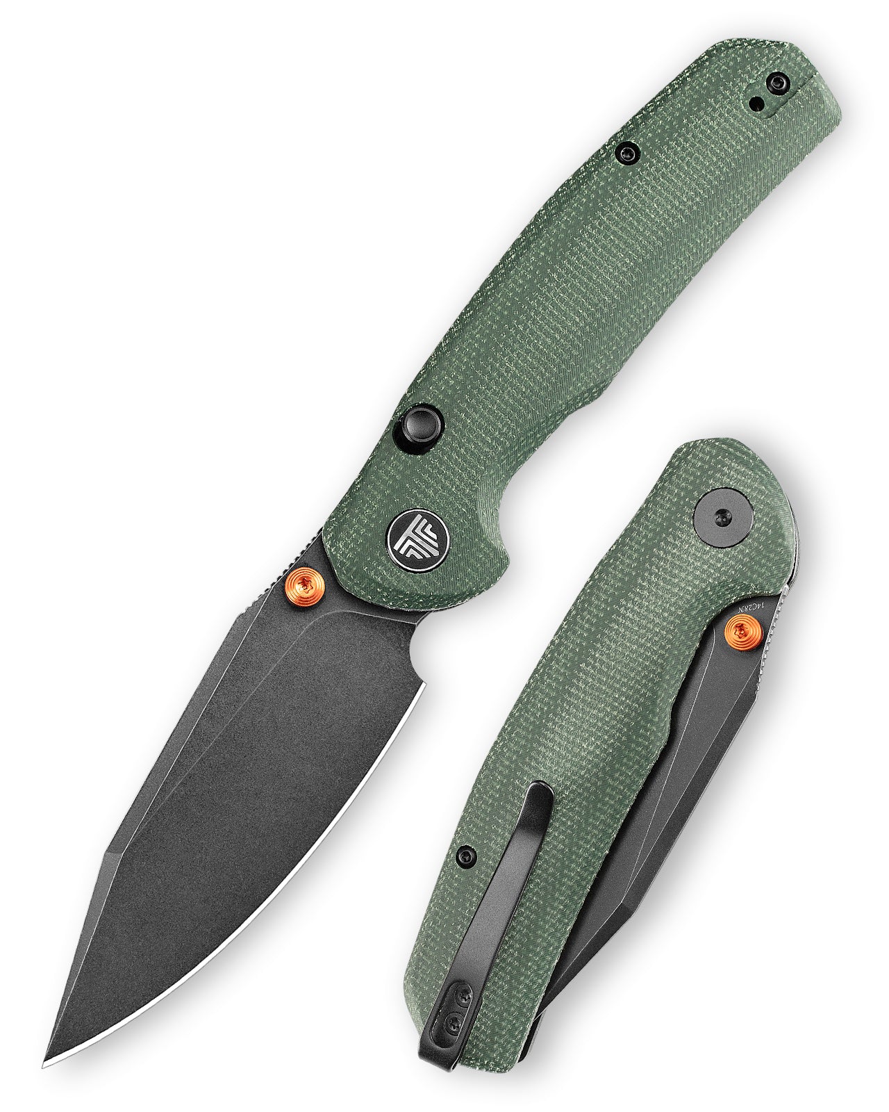 Hornet Pro-GM Button Line Lock EDC Folding Pocket Knife,3.34" 14C28N Steel Blade,Micarta Handle
