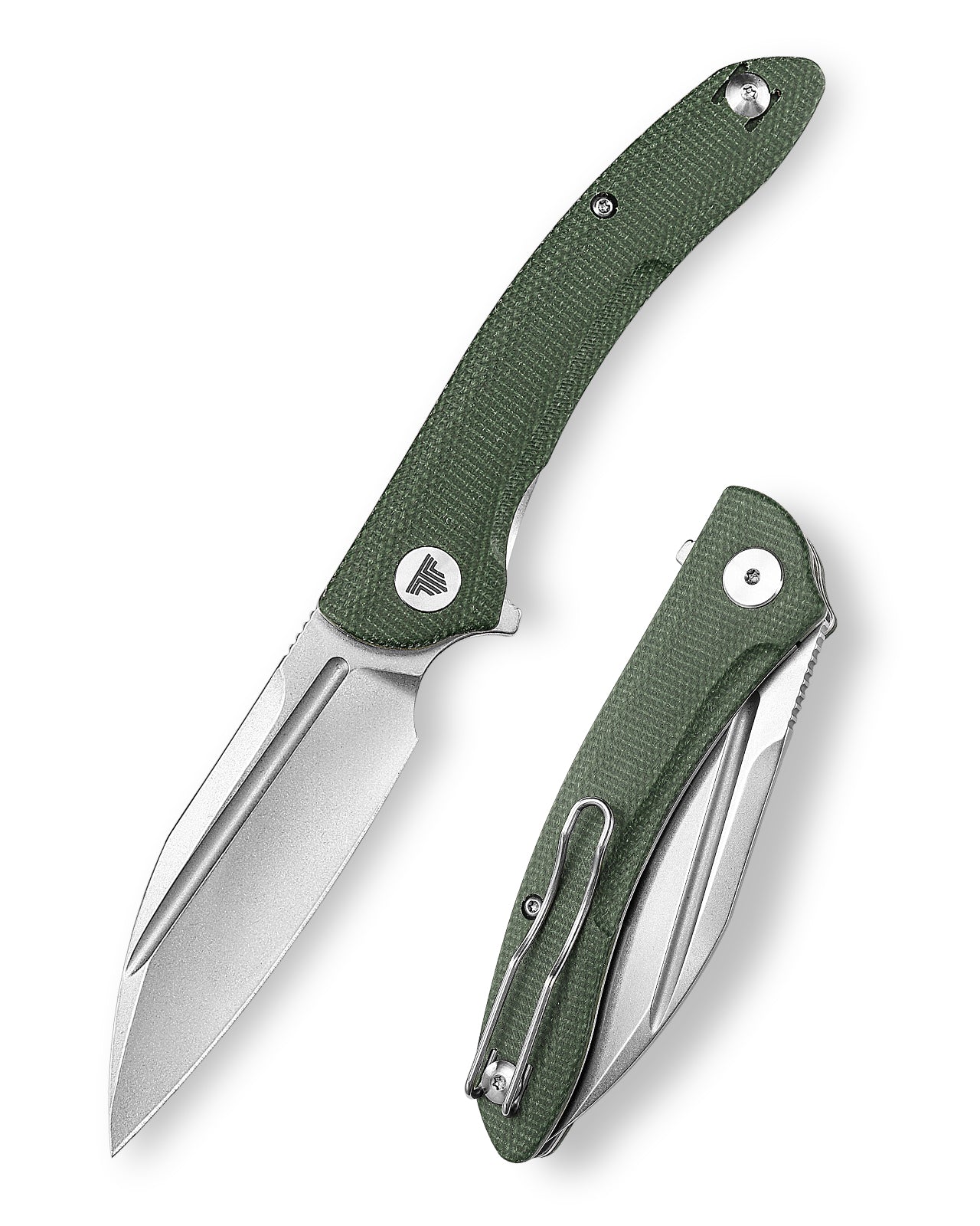 Cuckoo-GM Liner Lock EDC Folding Pocket Knife 3.37'' 14C28N Steel Blade,Micarta Handle