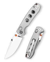 Butterfly Ultra-M Crossbar Lock EDC Folding Pocket Knife,2.99'' Mirror Finished M390 Steel Blade,Titanium Handle