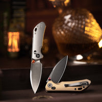 Hornet-04G Axis Lock EDC Canivete Dobrável, Lâmina de Aço 14C28N de 3,34", Cabo Micarta