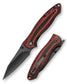 Delphinus-03RB Liner Lock EDC Folding Knfe,Front Flipper 3" 14C28N Steel Blade,G10 Handle