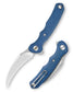 Lacerta-04L Liner Lock EDC Folding Pocket Knife 3.34'' 14C28N Steel Blade,Blue Micarta Handle,Tiguass Design