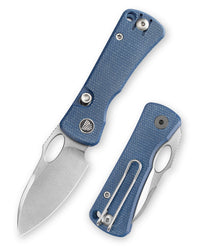 Andromeda-LM Button Liner Lock EDC Folding Knfe,2.3" 14C28N Steel Blade,Micarta Handle