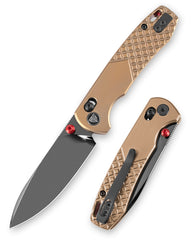Dragonfly-DM Crossbar Lock EDC Folding Pocket Knife, 2.99'' M390 Steel Blade, Titanium Handle