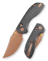 Hippo-BM Crossbar Lock EDC Folding Pocket Knife,3.4" 14C28N Steel Blade,Micarta Handle