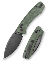 Koala-G Crossbar Lock EDC Folding Pocket Knife,2.56'' N690 Steel Blade, Micarta Handle, Green