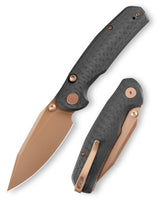 Hornet Pro-CG Button Line Lock EDC Folding Pocket Knife,3.34" 14C28N Steel Blade,Carbon Fiber G10 Handle