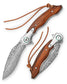 Lepus-01 Liner Lock，4.09'' 110 Layesrs Damascus Steel Blade，Titanium Bolster & Ironwood Handle
