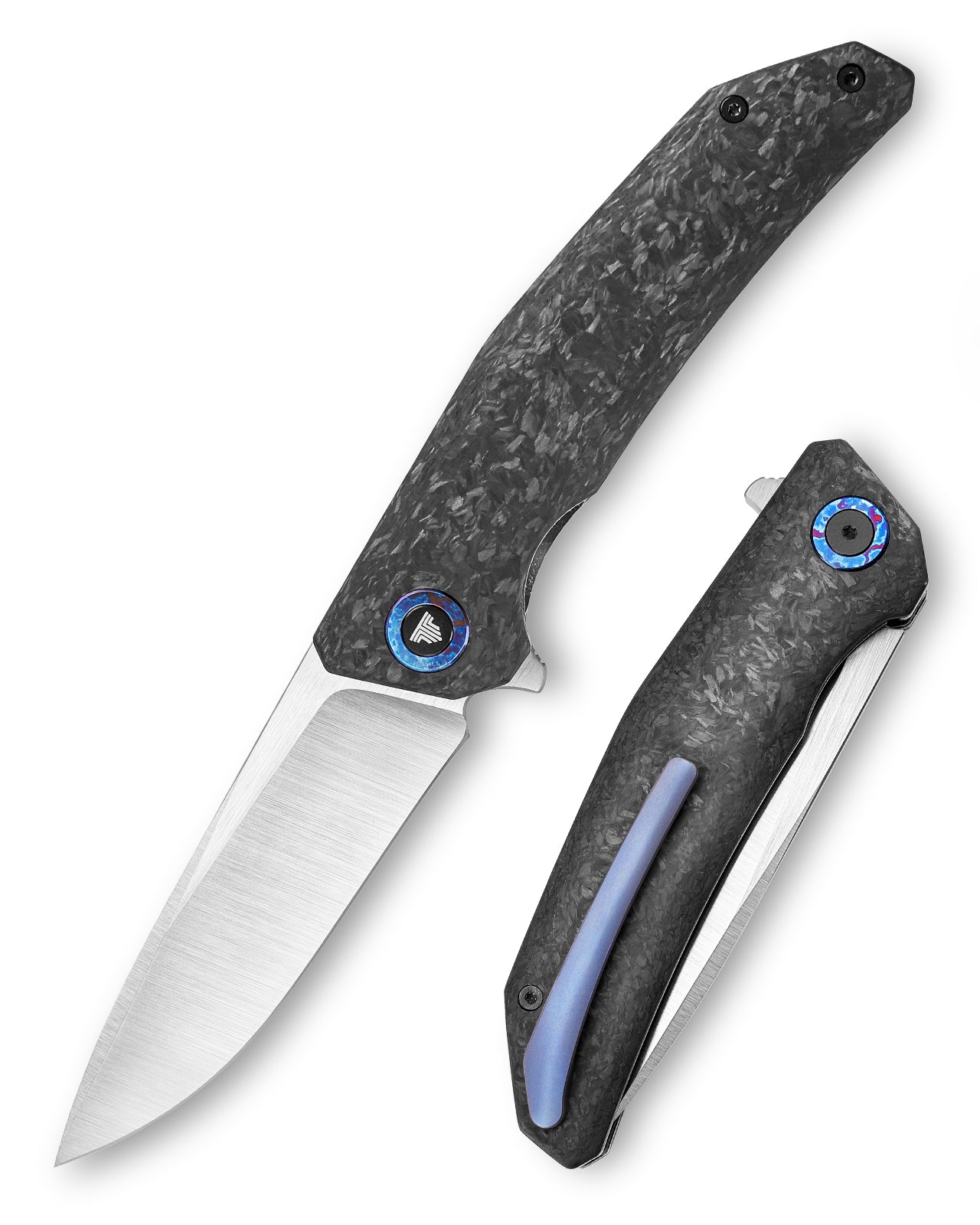 Phoenix-4  Liner Lock  Folding Pocket Knife 3.7'' M390 Steel  Blade,Carbon Fiber Handle