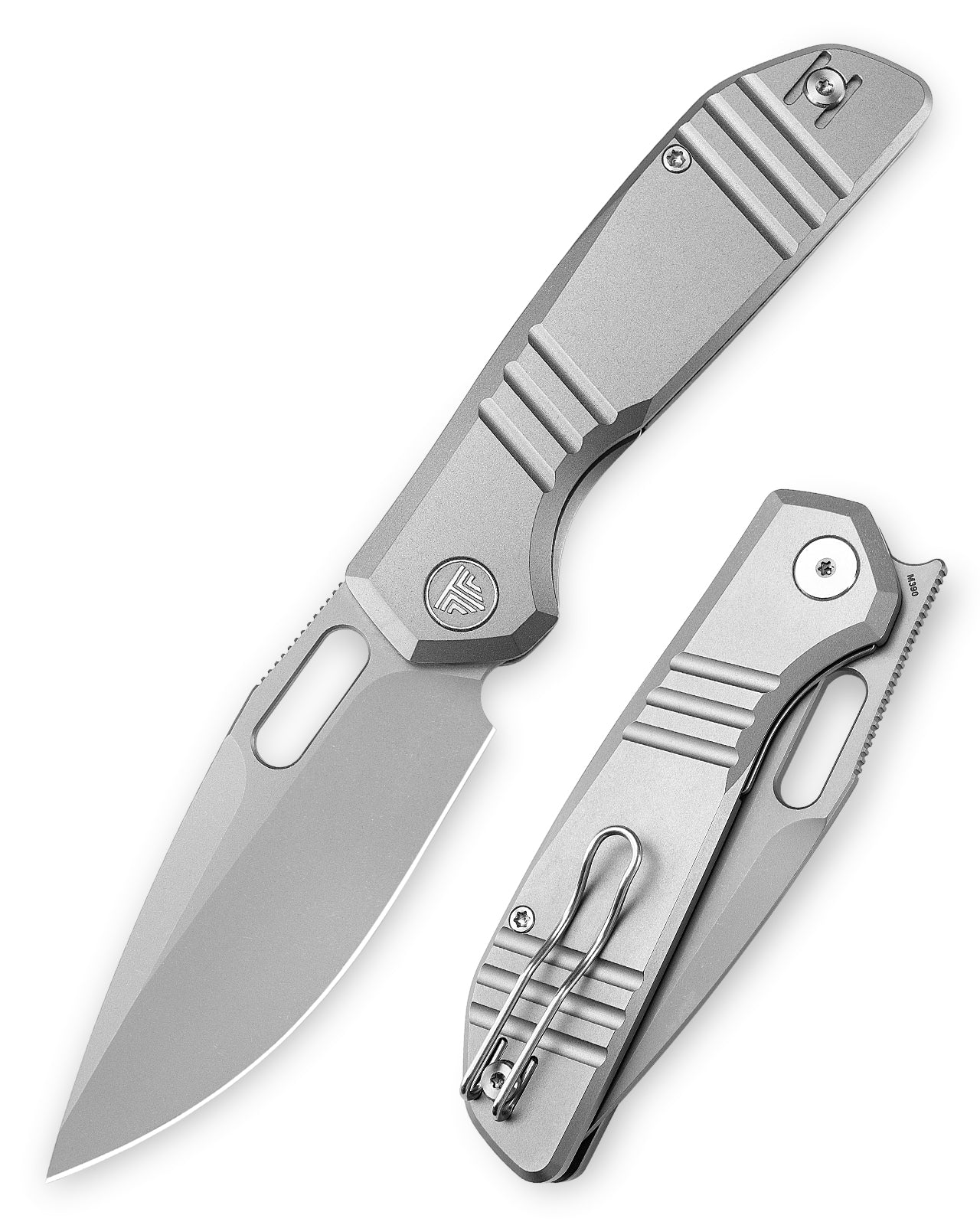 Gecko-S Liner Lock Folding Pocket Knife,3.4'' M390 Steel Blade,Titanium Handle