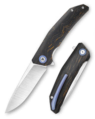 Phoenix-5  Liner Lock  Folding Pocket Knife 3.7'' M390 Steel  Blade,Damascus G10 Handle