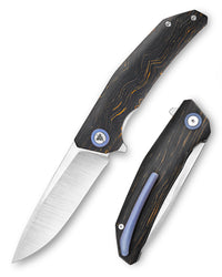Phoenix-5  Liner Lock  Folding Pocket Knife 3.7'' M390 Steel  Blade,Damascus G10 Handle