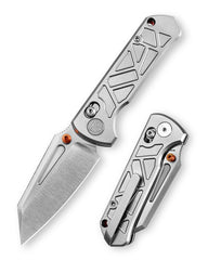 Skarn-W Crossbar Lock EDC Folding Pocket Knife,2.9'' M390 Steel Blade, Titanium Handle