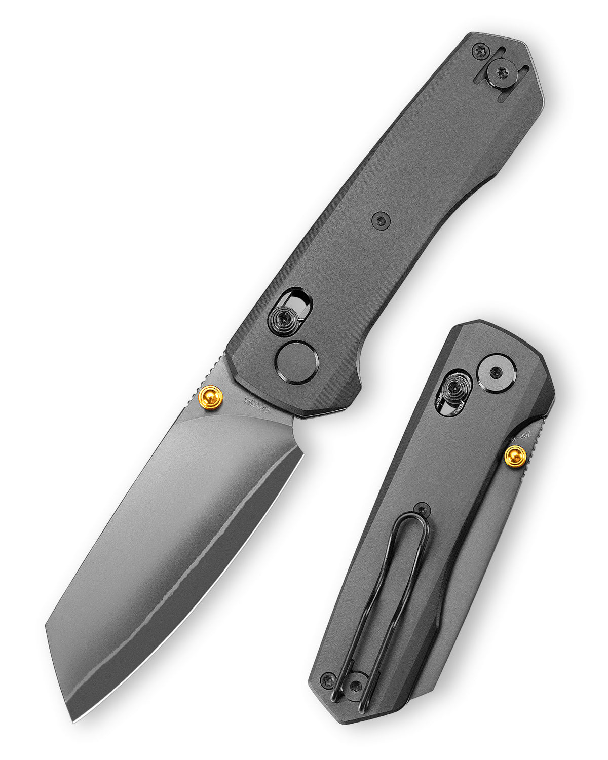 Scarab Ultra-BT Crossbar Lock EDC Folding Pocket Knife,2.99" ZDP-189 Sandwich Steel Blade,Titanium Handle