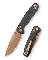 Butterfly-CG Crossbar Lock EDC Folding Pocket Knife,2.99'' 14C28N Steel Blade,Carbon Fiber G10 Handle