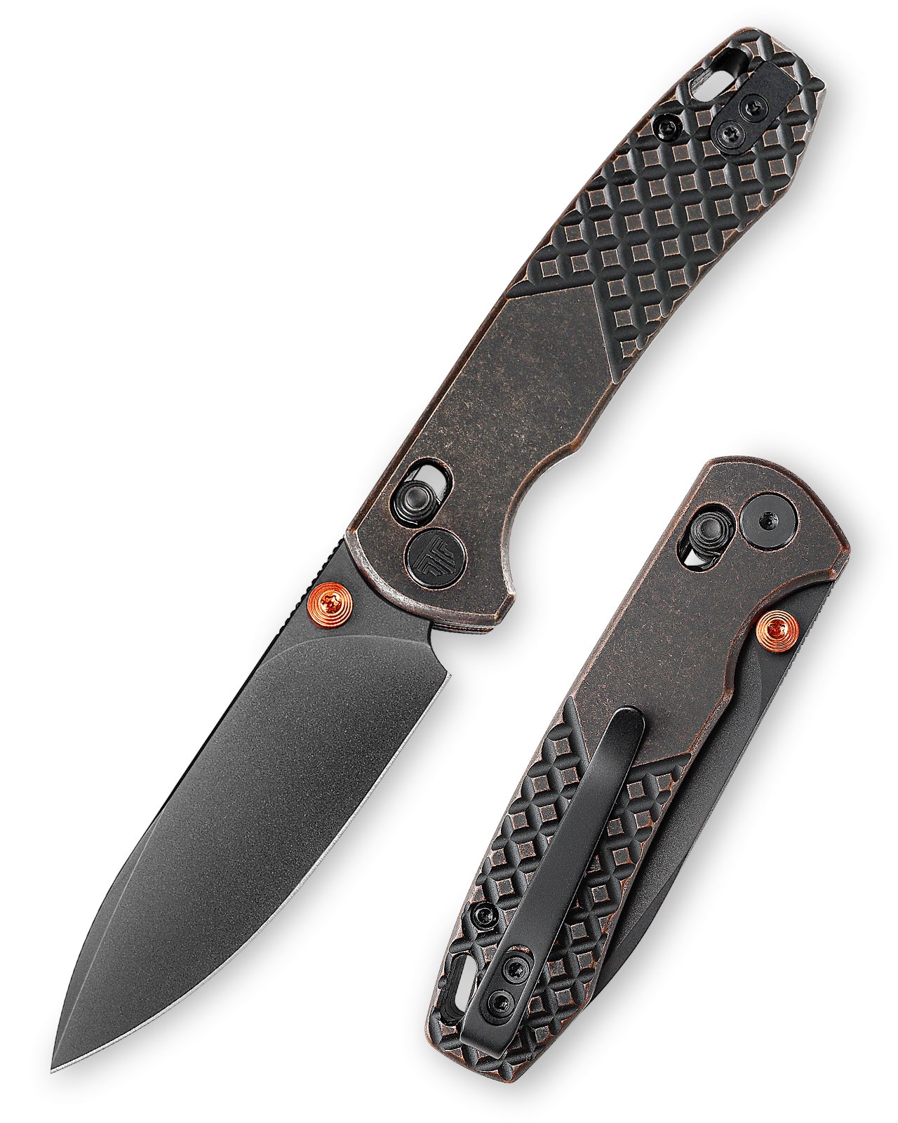 Dragonfly-Cu Axis Lock EDC Folding Pocket Knife,2.99'' 14C28N Steel Blade,Cu Handle