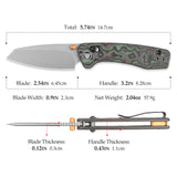 Sloth Ultra-GC Crossbar Lock EDC Folding Pocket Knfe,2.54" M390 Steel Blade, Carbon Fiber Handle