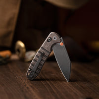 Firefly-CU Crossbar Lock EDC Folding Pocket Knife,2.99" 14C28N Steel Blade,Copper Handle