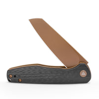 Dickybird-CG Liner Lock EDC Folding Pocket Knife 2.99'' 14C28N Steel Blade,Carbon Fiber G10 Handle