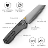 Складаний кишеньковий ніж Hornet-04G Axis Lock EDC, лезо 3,34 дюйма зі сталі 14C28N, ручка з мікарти