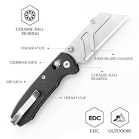 Puppy BM Crossbar Lock EDC Folding Pocket Knife,2.62'' SK5 Blade,Micarta Handle