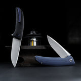 Phoenix-03B Liner Lock Pocket Folding Knfe,3.7'' S35VN Steel Blade,Timascus Pivot Ring,Carbon Fiber G10 Handle