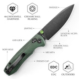 Dragonfly-GM Crossbar Lock EDC Folding Pocket Knife,2.99'' 14C28N Steel Blade,Micarta Handle
