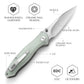 Delphinus-03 Liner Lock EDC Folding Knfe,Front Flipper 3" 14C28N Steel Blade,G10 Handle