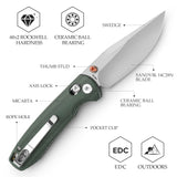 Butterfly-GM Crossbar Lock EDC Folding Pocket Knife,3.03'' 14C28N Steel Blade,Micarta Handle