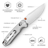 Складаний кишеньковий ніж Dragonfly-B Axis Lock EDC, лезо 2.99 дюйма зі сталі 14C28N, ручка G10