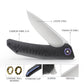 Phoenix-03B Liner Lock Pocket Folding Knfe,3.7'' S35VN Steel Blade,Timascus Pivot Ring,Carbon Fiber G10 Handle