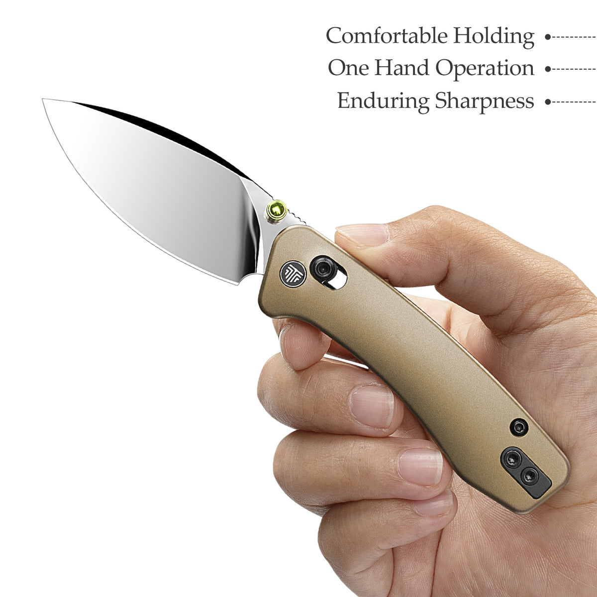 Koala Ultra-M Crossbar Lock EDC Folding Pocket Knife,2.56'' Mirror Polish M390 Steel Blade, Titanium Handle
