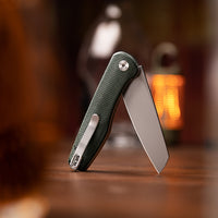 Dickybird-GM Liner Lock EDC Folding Pocket Knife 2.99'' 14C28N Steel Blade,Micarta Handle