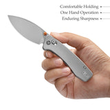 Koala Ultra-S Crossbar Lock EDC Folding Pocket Knife,2.56'' M390 Steel Blade, Titanium Handle