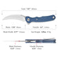 Lacerta-04L Liner Lock EDC Folding Pocket Knife 3.34'' 14C28N Steel Blade,Blue Micarta Handle,Tiguass Design