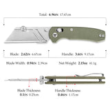 Puppy GM Crossbar Lock EDC Folding Pocket Knife,2.62'' SK5 Blade,Micarta Handle