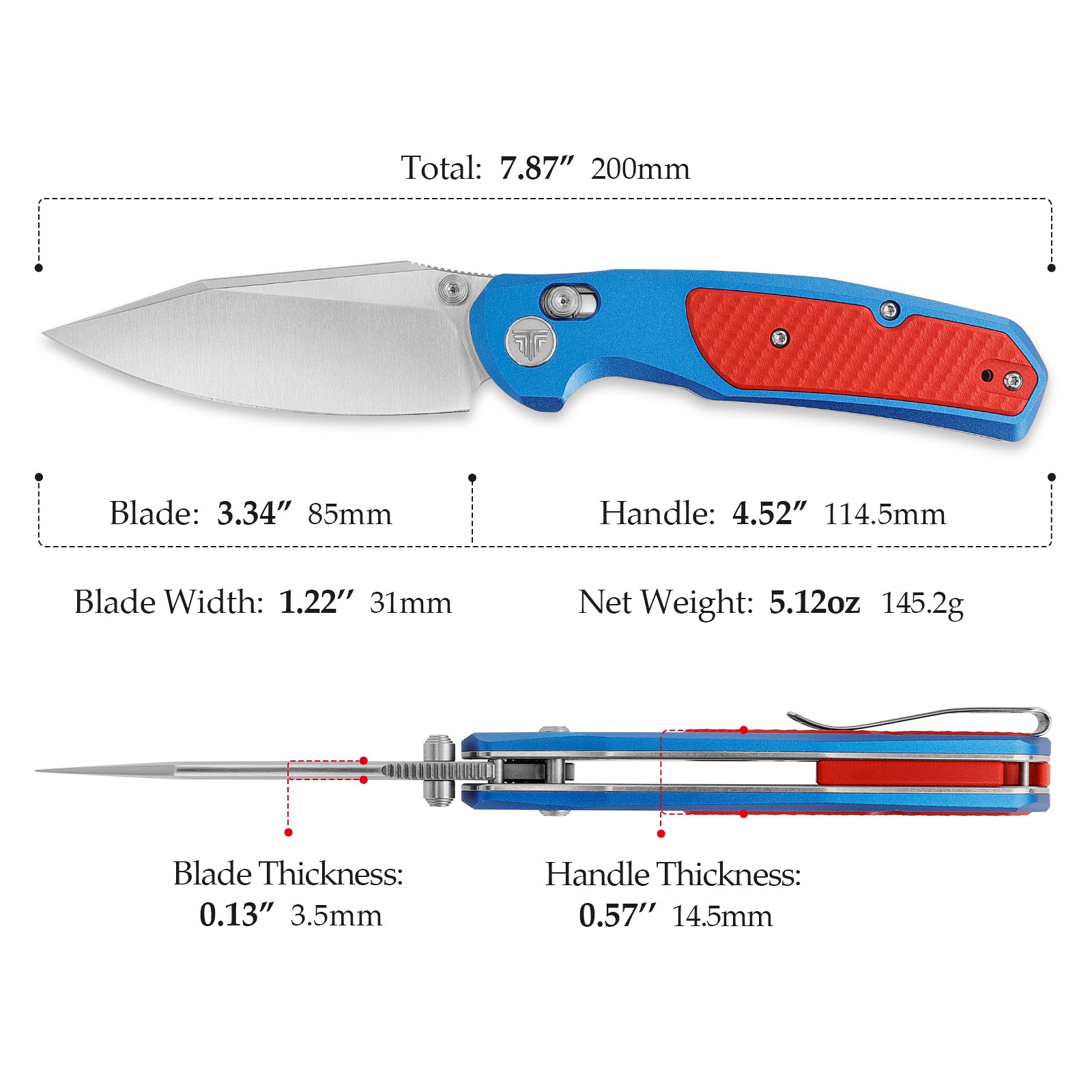 Складаний кишеньковий ніж Hornet-08L Axis Lock EDC, лезо 3,34